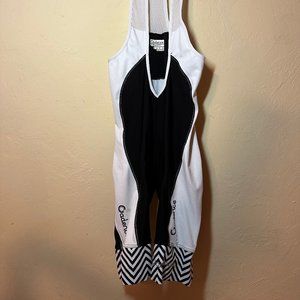 Cadence Collection - Men’s Black and White Keta Cycling Bike Bibs - Size S